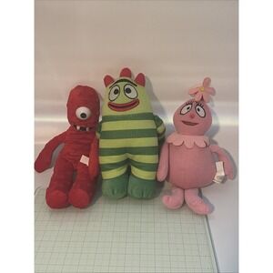 Yo Gabba Gabba Plush Brobee Foofa Muno Nick Jr Green Pink